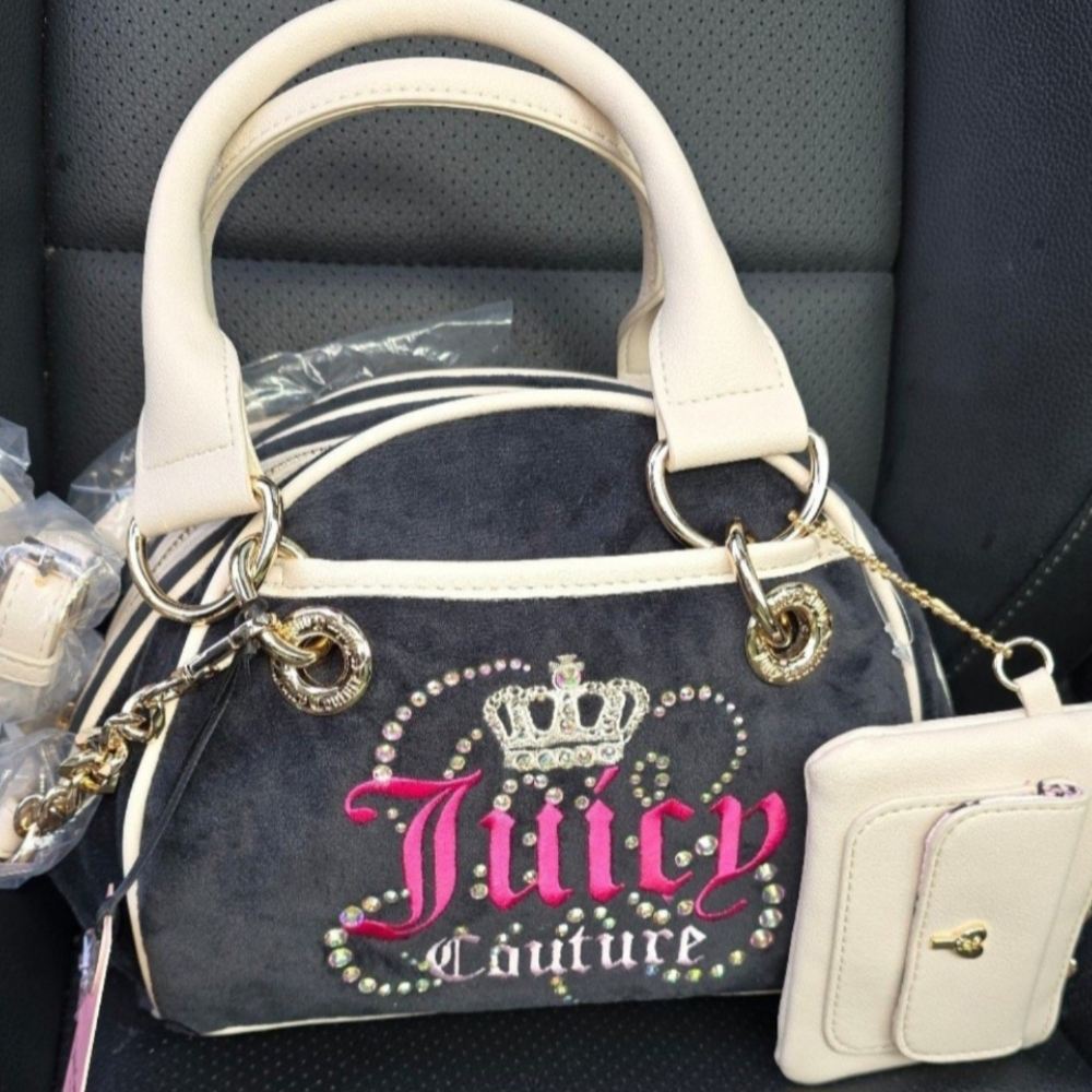 Juicy Couture Pink and Cream Satchel